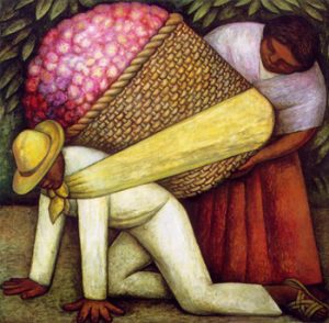 Diego Rivera Flower Carrier Painting